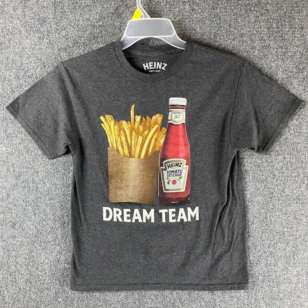 Heinz T-Shirt XXL 18 Boys Short Sleeve Gray 2XL Cotton Blend